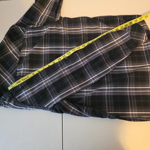 Urban Pipeline Button Down Flannel Shirt Men's M Black White Easy-Care Fabric - Picture 10 of 14